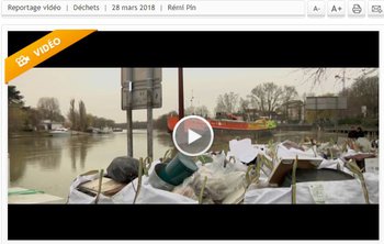 illustration Inondations : les déchets des iliens du Val-de-Marne évacués par bateau