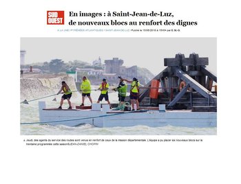 illustration Pays basque : l'entretien des digues de Saint-Jean-de-Luz, un travail de prévention permanent