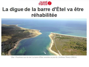 illustration Bretagne - La digue de la barre d'Étel va être réhabilitée