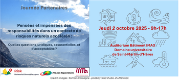 Journée d'étude : Pensées et impensées des responsabilités dans un contexte de risques naturels accélérés