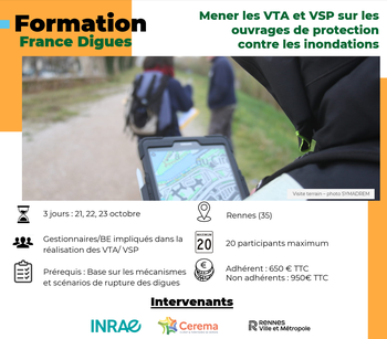 Formation : Mener les VTA et VSP sur les ouvrages de protection contre les inondations