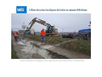 illustration Centre Val de Loire : des écrans étanches au milieu des digues